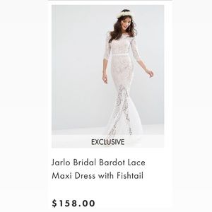 Bridal Bardot Lace Maxi Dress